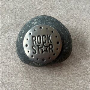 Rock Star Decorative Stone with Silver Accent